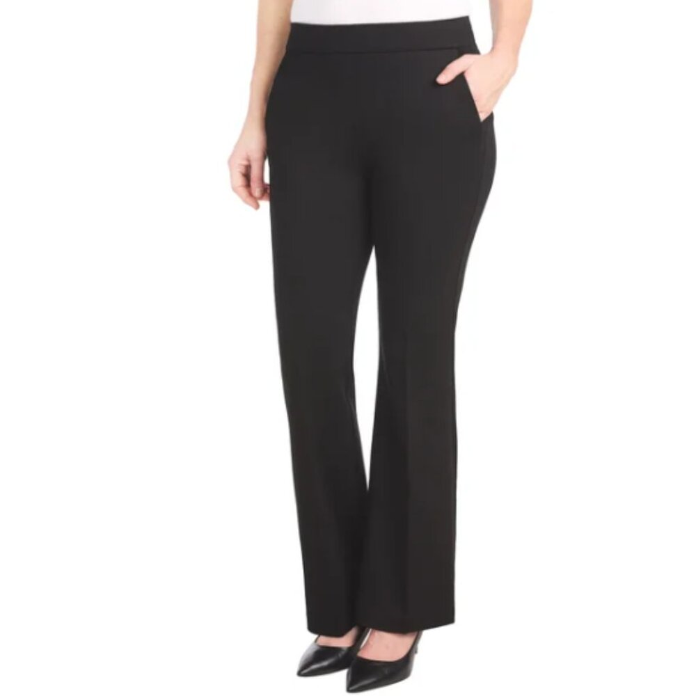 NWT Hilary Radley Womens Boot Cut Pull On Pants Black Size S-L $60 10HL355